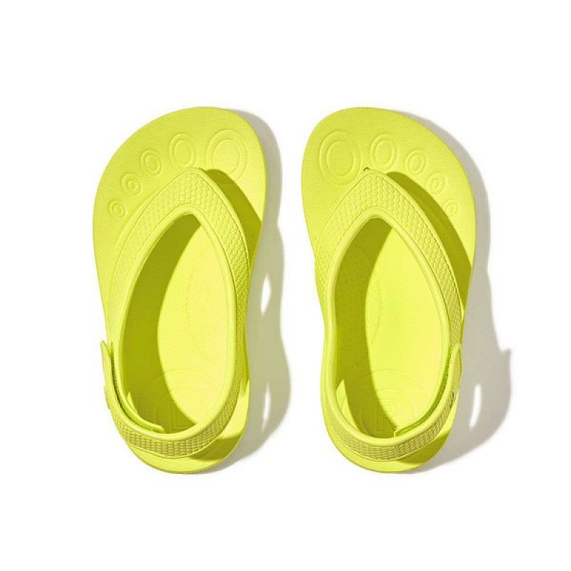 Yellow Kids' FitFlop Iqushion Toddler Ergonomic Back-Strap Flip Flops | 581ORYLBU