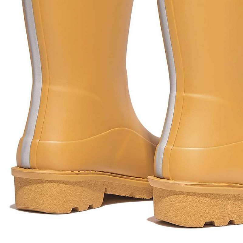 Yellow Kids' FitFlop Wonderwelly Junior Ergonomic Wellington Rain Boots | 867TKRHZE